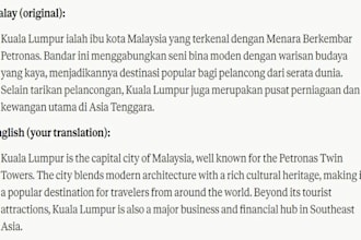translate malay to english or english to malay accurately