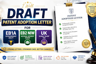 draft patent adoption letter for eb1a eb2 niw UK global talent visa