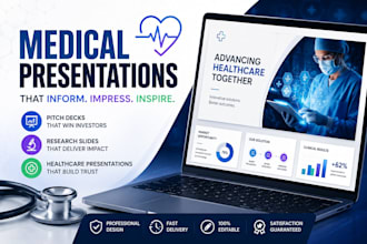 medical powerpoint presentation, healthcare pitch deck, research slides