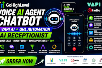 gohighlevel voice ai agent chat bot vapi ai ghl automation ai receptionist