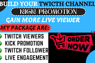 boost your twitch and kick to gain organic followers and active viewers