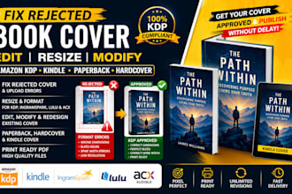 fix rejected book cover modify edit resize cover art ebook kdp cover hardcover