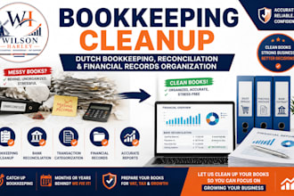 clean up dutch bookkeeping, reconcile accounts and organize financial records