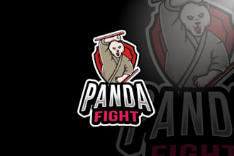 create a custom panda character logo