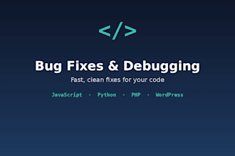 debug and fix your website, script or small app