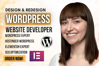 develop wordpress website design hostinger redesign wordpress elementor expert