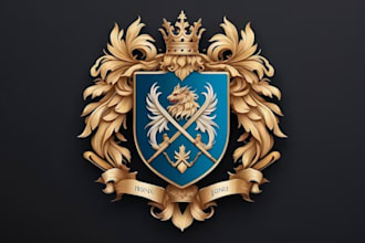design luxury elegant modern heraldic crest logo