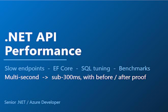 optimize your slow dotnet API and ef core sql queries