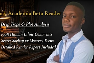 be your dark academia beta reader with detailed inline comment