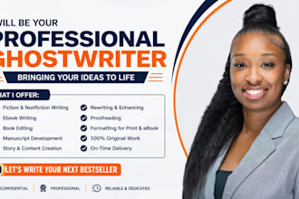 be your ebook ghostwriter or ghost book writer