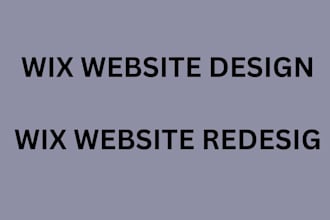 design wix website and redesign wix landing page website