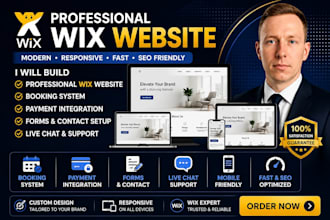 build professional wix website with booking, payment, forms and chat