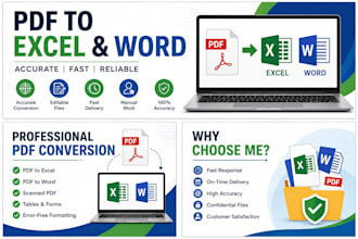 convert PDF files into excel and word