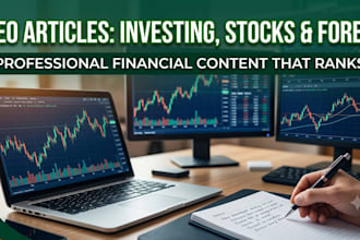 write SEO articles on investing,stocks,and forex trading