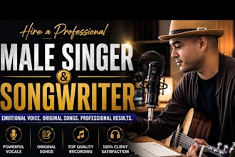 be your professional male christian rnb country ballad song as songwriter rapper