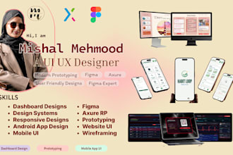 do mobile app design and website using figma