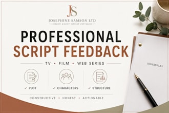 provide script notes and screenplay feedback