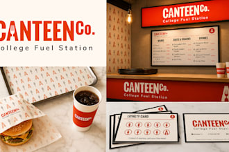design a modern restaurant brand identity and menu design