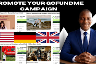 promote your gofundme crowdfunding campaign to USA UK germany for more donations