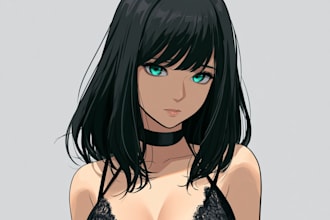 draw anime character art for vtuber, merch and clothing