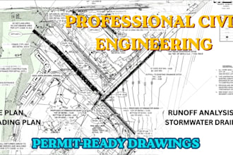 permit stormwater drainage swppp grading site plan run off calculation civil 3d
