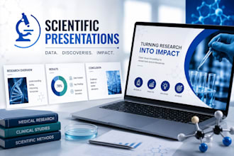 medical research presentation, scientific slides, conference powerpoint