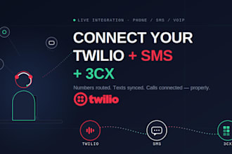 setup twilio SMS, voice API and 3cx voip integration