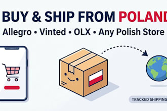 buy and ship any item from poland eg allegro, vinted, olx, local stores