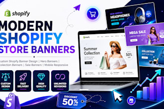 create professional shopify banners and store