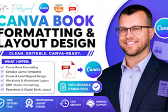 do canva book formatting ebook layout design editable canva template lead magnet