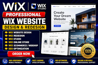 wix website design wix redesign wix online store wix ecommerce wix webshop seo