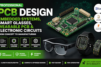 design pcb embedded system, smart glass, wearable pcb and circuit electronics