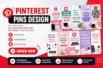 design high catchy pinterest pin, pintrest pin design