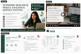 do economic research, policy analysis, and report writing