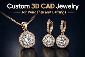 design custom 3d cad jewelry for pendants and earrings using rhino and matrix