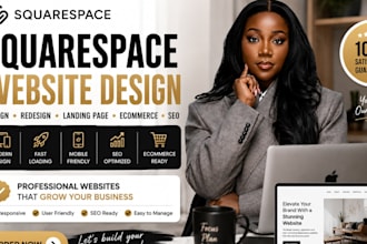 redesign squarespace website, update, fix errors and improve SEO speed
