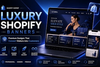 design luxury shopify banners for ecommerce brands