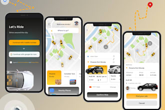 develop taxi booking app, mobile app developer, uber taxi app and car rental