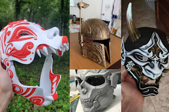 3d print and paint 3d mask 3d helmet stl halloween mask anime mask for shipping