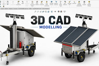 do product design and 3d cad design, cad modeling and rendering using solidworks