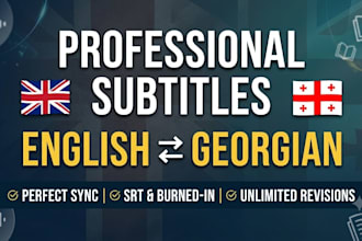 add english to georgian and georgian to english subtitles