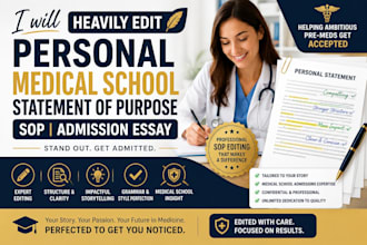 heavily edit personal medical school statement of purpose sop admission essay