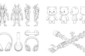 create professional model and reference sheets for any concept