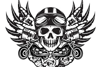 illustration vintage retro tshirt skull,skull design