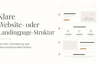 eine klare website oder landingpage struktur entwickeln
