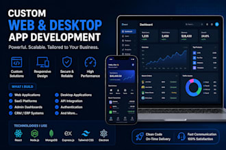 develop a custom web app desktop app for your busines