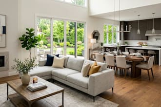 high quality real estate visualization with realistic virtual home staging