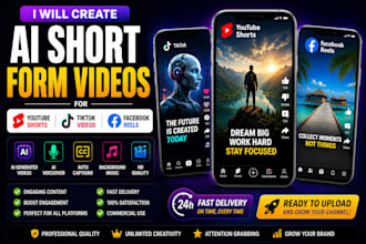 create ai videos for youtube shorts, tiktok and facebook reels