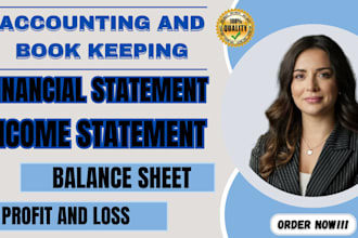 convert bookkeeping records into lender ready  financial and income statement