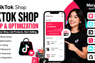 setup tiktok shop with product listing store optimization as shop manager
